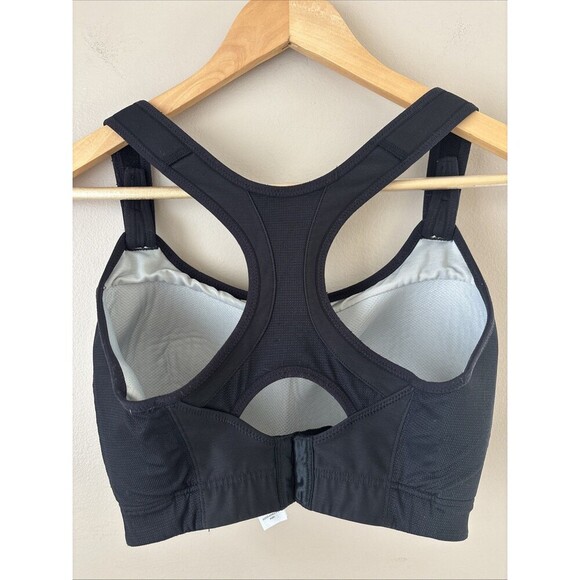 Syrokan Women's Sports Bra, Full Coverage, Adjustable Straps, Black, 32H - Picture 4 of 6